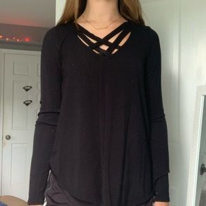 Black American Eagle Long Sleeve Shirt